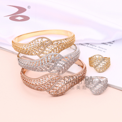 Female Gold and Silver Rose Gold Special-Interest Design Jewelry 520 Birthday Gift to Send His Girlfriend Rhinestone wei xiang Bracelet Set