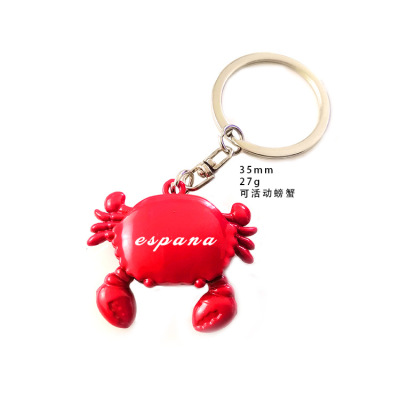 High-end Barcelona Spanish Crab Key Chain Customizes Madrid gecko Parrot Dolphin Tourist