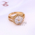 Hexagon Center Large Rhinestone Ornament Noble Elegant Goddess Fan Bracelet Ring Set Factory Direct Sales