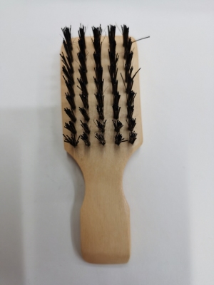 Natural Handle Comb, Pp Hard Silk, White Bristle Mixed Bristle