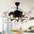 Nordic fan chandelier simple modern art creative personality living room dining room iron art postmodern invisible fan 