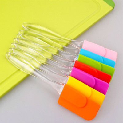 Baking Tool Small Silicone Scraper Cake Scraper Butter Scraper Transparent Crystal Handle Edible Silicon