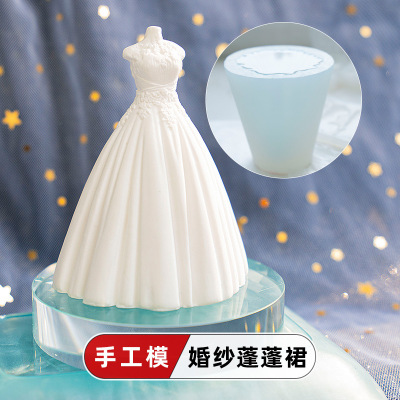 DIY men's version of women's version of the dress Mold girl heart bow model pleated skirt wedding gown Puffy dress Mold