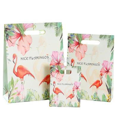 Wholesale Custom Flamingo Flower and Bird Velcro Gift Bag 3 Sizes