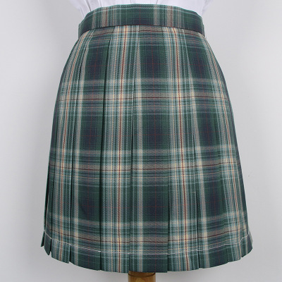 Japanese JK uniform high waist plaid Japanese pleated skirts 100% Mori Lin Letter Grid school uniform skirts