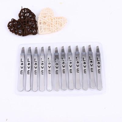 12 PCS inserting CARDS to install beauty tools and supplies for Love eyebrow clip