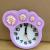 Japanese and Korean New Feet Daisy Gift Alarm Clock 3D Stereo Digital Lazy Bedside Decorations Clock Ultra Quiet