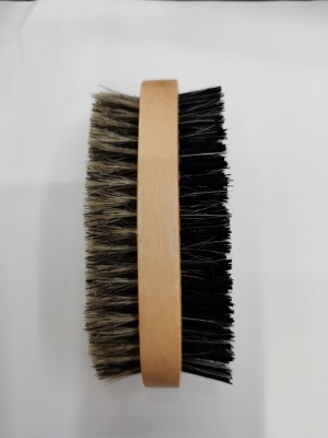 Double-Sided Oval Brush, Hard Silk on One Side, Soft Fur on the Other Side, Dual-Use Brush