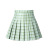 New skirt Summer Green high waist skirt Korean Version Fresh sweet PLaid skirt A line skirt pants