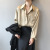 Double-lapel Shirt For Women 2020 Autumn New Korean Loose Languid style Pure color long-sleeve Shirt 0932