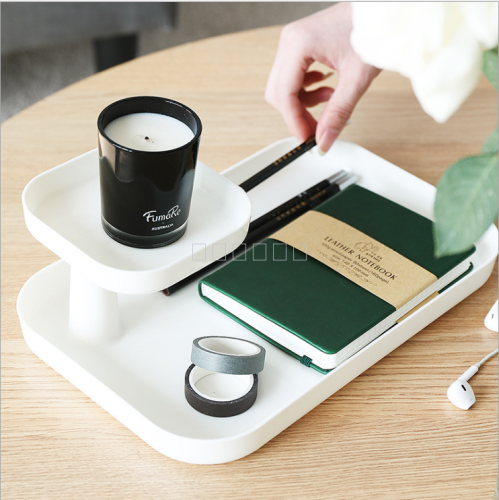 plastic anti-slip tray european simple household supplies desktop storage jewelry storage tray plastic without cover
