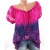 Wish Amazon Summer Top Seller V neck print lace short sleeve T-shirt