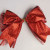 New Christmas decorations double Christmas red bow Christmas supplies 14CM full of green onion powder bow