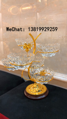 Creative glass fruit bowl fruit bowl food plate transparent snack plate snack plate dry fruit plate snack plate  180-6