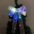 Christmas silver with light printed bow Christmas tree decoration pendant Christmas handmade warm lights colorful light bow