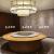 Jilin star hotel luxury box marble electric rotary table custom hotel light luxury wood electric table