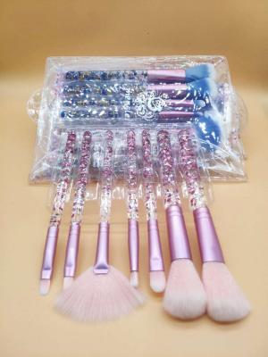 Makeup Brush Factory Direct Sales Internet Hot 7 PCs Brush Suit PVC Paillette Packaging Brush Suit Blush Brush Eye Shadow Brush