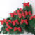 12 / card red flocking powder bows Christmas tree decorated with Christmas bows