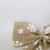 Natural linen snowflake Christmas bow Christmas tree decorations Christmas pendant