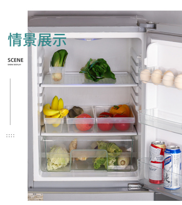 New refrigerator Storage box Basket Household storage Box with a handle plastic fruit and vegetable storage box