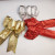 New Christmas red gold and silver bow 20CM full of pink bow Christmas decorations