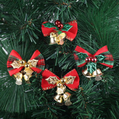 Christmas tree decorations bow Christmas gifts decorated Christmas bow with bells