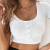 Summer 2019 ebay Wish best-selling short-sleeved Women cross-border multi-color sexy crop button Button T-shirt women