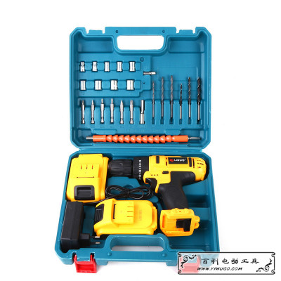 Household Lithium Rechargeable Electric Drill Set Handheld Electric Drill Small Multi-Functional Professional Assembly Screwdriver