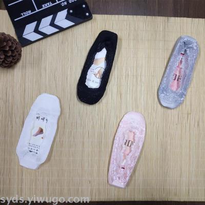A generation of spring and summer cotton socks absorbent invisible socks manufacturers wholesale European and American Fashion Street trend 1904