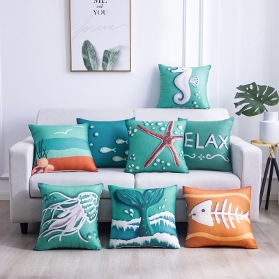 Ocean Wind Living Room Couch Pillow Cushion Pillow Bedside Office Sleeping Nap Pillow Car Waist Cushion