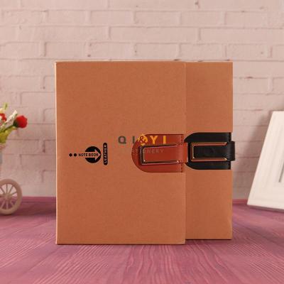 High-end notebook business gift manufacturers customized Logo creative Office notepad with buckle A5 paperback