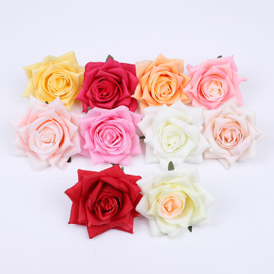 New Artificial Flannel Perfume Rose Headdress Silk Flower Wedding Decoration Scene Layout Artificial Flannel