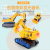 New Electric Deformation Engineering Vehicle Music Digging Excavator Toy Car Model Stall Night Market Toy Wholesale