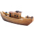 Mediterranean Style Tourist Souvenir Aquarium Decorative Jewelry Small Wooden Boat Shooting Props Resin Small Wooden Boat