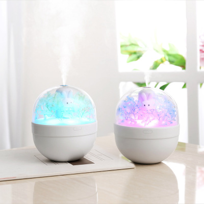 Leduo Sweetheart Rabbit USB Mini Humidifier Charging Small Silent Desktop Cute Pet Air Humidifier Gift