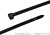 2035cm Black Zipper tie strap Self-locking cable tie strap nylon tie strap winding, 100 packages
