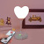 Silicone Night Lamp Creative USB Chargeable with Remote Control Touch Heart-Shaped Girl Heart Ambience Light Ins Led Night Light