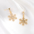 Small Snowflake Earrings 925 Silver Needle Plated Gold Earrings Zircon Earrings Korean Eardrops Factory Direct Sales Wholesale
