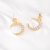 Star Moon 925 Silver Earrings Gold Plated High-End Earrings Zircon Hypoallergenic Earrings Korean Style Factory Direct Sales New