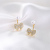 High-End Small Bow Tie Pearl Earrings 1 Style 2 Wear Zirconium Paraffin Inlaid Earrings Factory Direct Sales Wholesale Earrings New