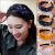 New Ins Korean fashion pearl wide-brimmed hair hoop solid color crossover tie headband accessories wholesale manufacturers direct