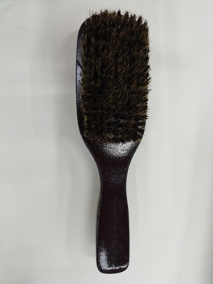 Brown Red Hand Brush, Black Bristle Root, Bristle Mixed Silk Double-Sided
