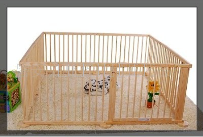 wooden baby fence