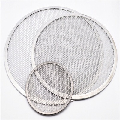 Pizza Net Aluminum Alloy round Seamless Edge Stretch Mesh Eight-Inch round Aluminum Products Thickened Filter Screen
