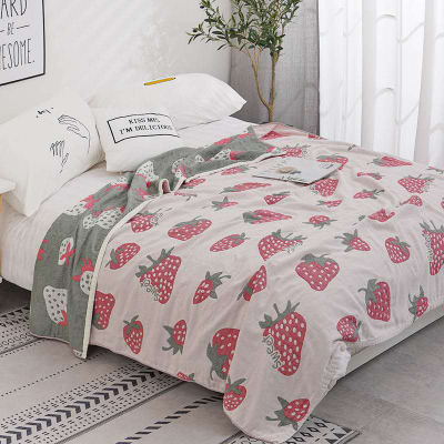 80 Double-Layer Towel Blanket Cotton Single and Double Summer Quilt Gauze Nap Blanket Factory Direct Sales