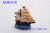 Mediterranean Resin Craft Ornament Mediterranean Sailing Model Tourist Souvenir Resin Petitbateau 9cm