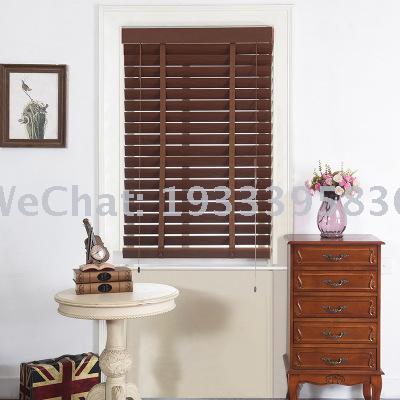 New Venetian Blind Roller Shutter Wholesale European Simple Shading Imitation Wood Blinds Curtain Kitchen Finished Product Customized Curtain