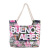 European and American Fashion Beach Bag New Printed Canvas Bag Tourist Souvenirs Letter Pack Women