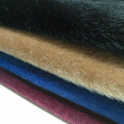Spot Goods Imitated Mink Flocking Cloth Extra Thick Horsehair Mink Fur Clothing Bags Shoes Material Fabric Supply