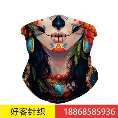 Hot style cartoon character 3D digital print outdoor insect mask beanie hat magic scarf scarf